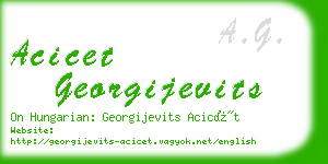 acicet georgijevits business card